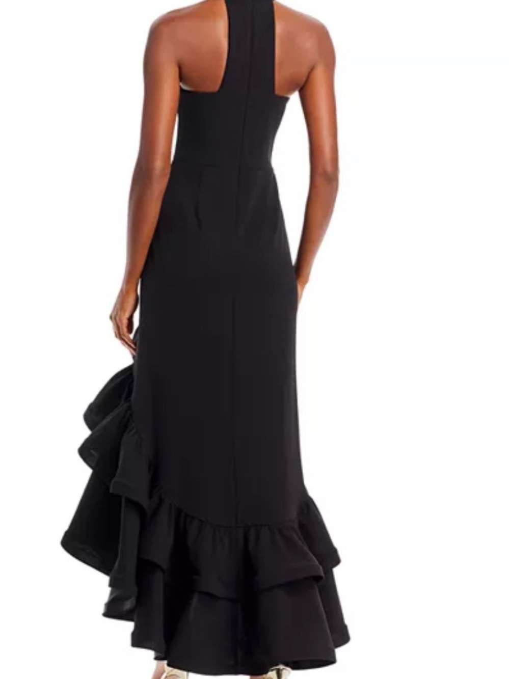 AQUA Racerback Ruffle Hem Gown - Picture 2 of 4